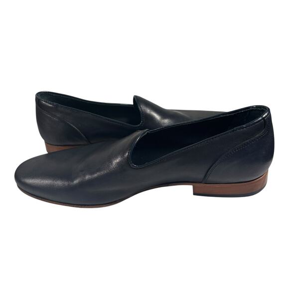 8 BY YOOX NAVY BLUE LEATHER LOAFER SHOES EU SIZE 42 US SIZE 9 - Picture 6 of 10